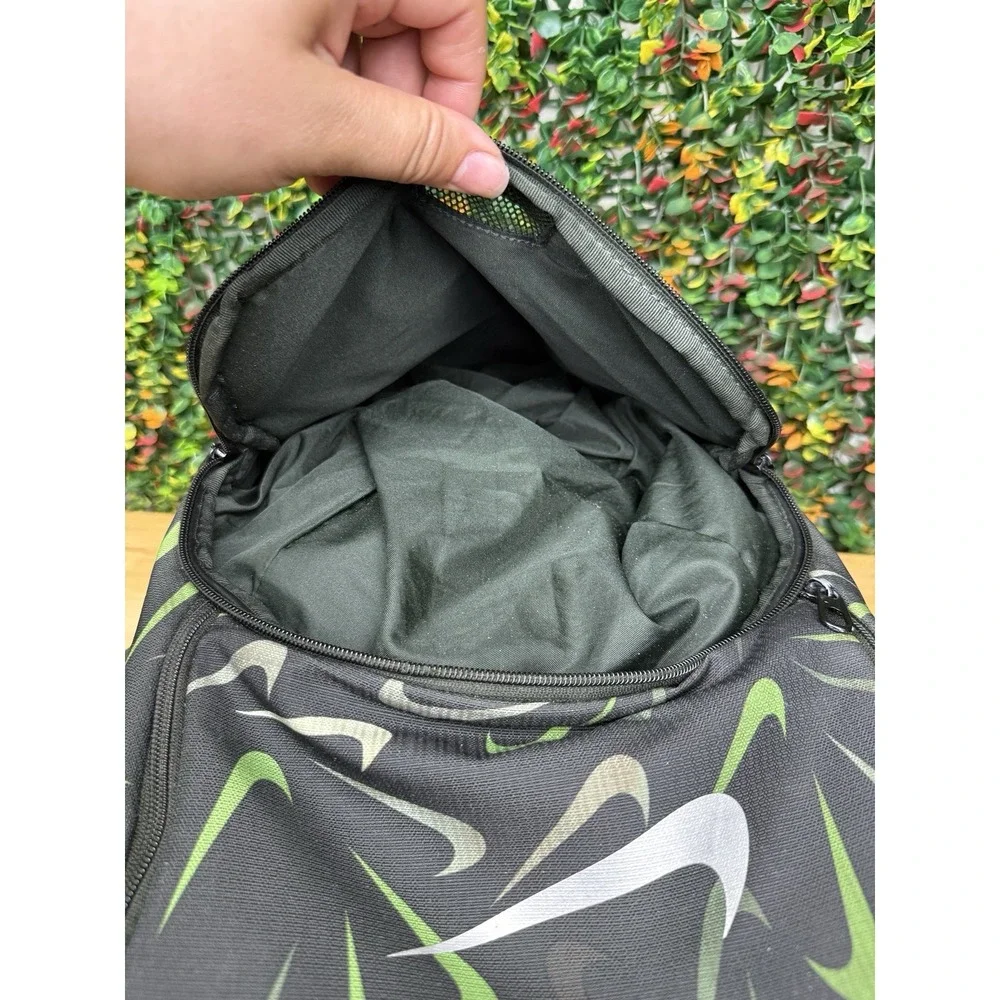 Nike Brasilia AOP All Over Print Training Backpack XLBlack Green Book Bag DM2367